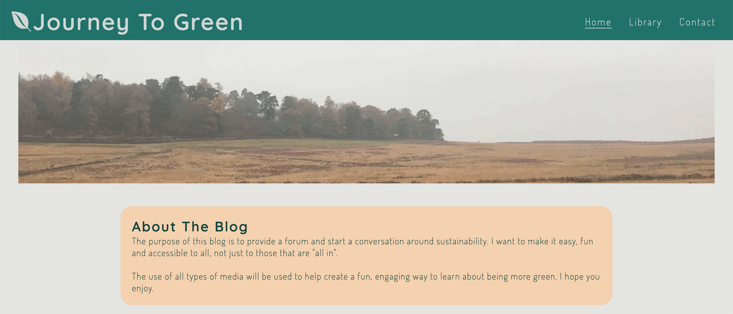 Image of Journey to Green website